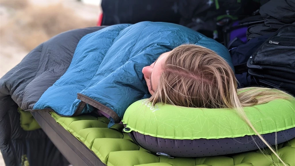 camping pillow - the aluft is primarily a backpacking pillow, however, it also came...