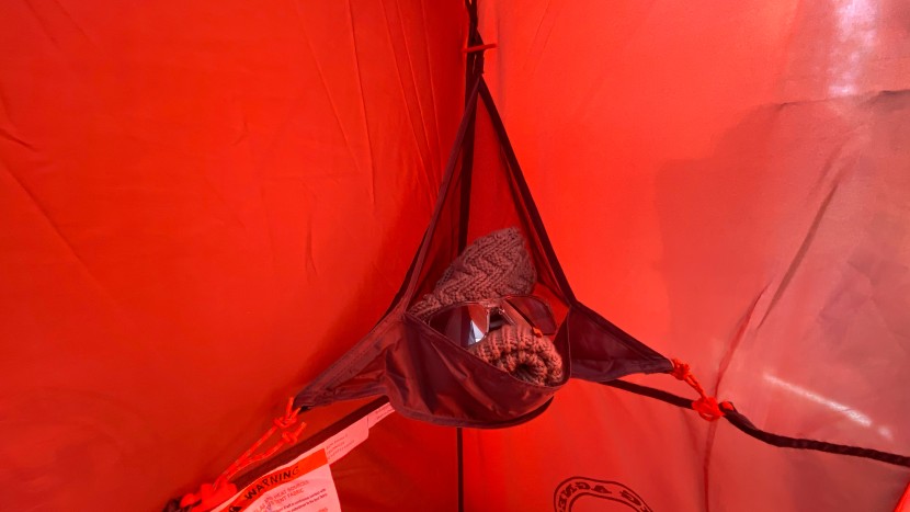 big agnes bunk house 6 - the strange and fairly useless corner pocket that has to be manually...