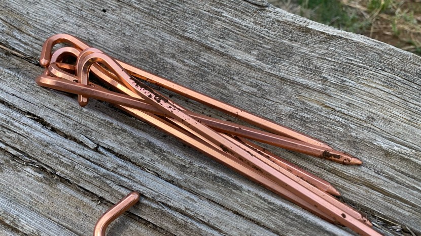 high quality stakes, and enough to fully guyline out the tent.