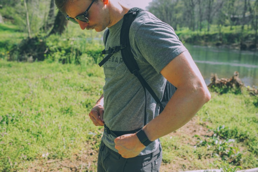 the clean and simple hip belt is quick to adjust and easy to remove.