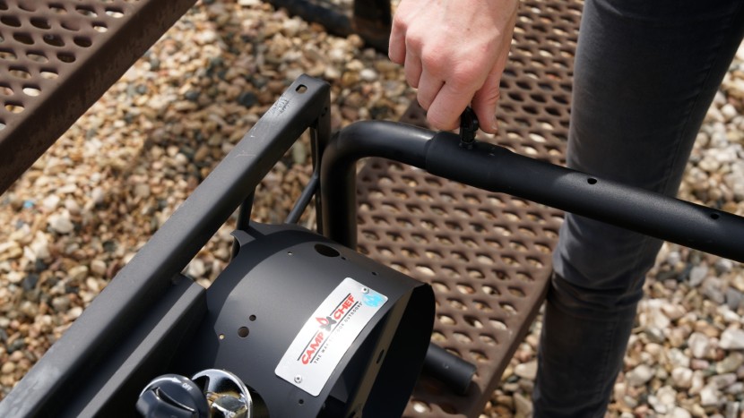 camp chef outdoorsman - with removable legs that only take a minute to screw into position...