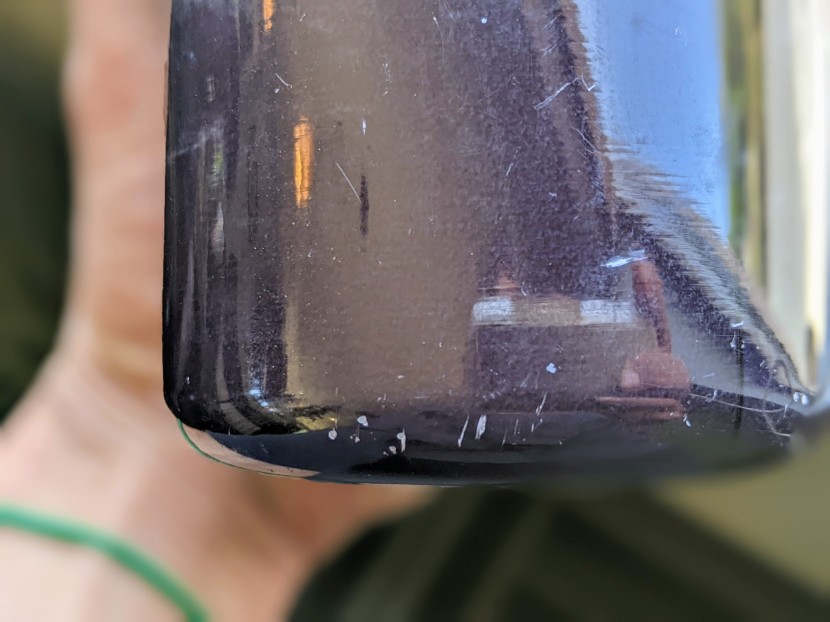 simple modern summit - a close-up of some of the scratching that occurred over the course...