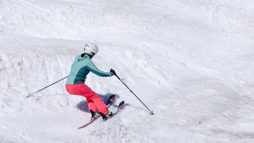 all mountain skis womens - the ripstick 94 easily flexing through a trough in the bumps.
