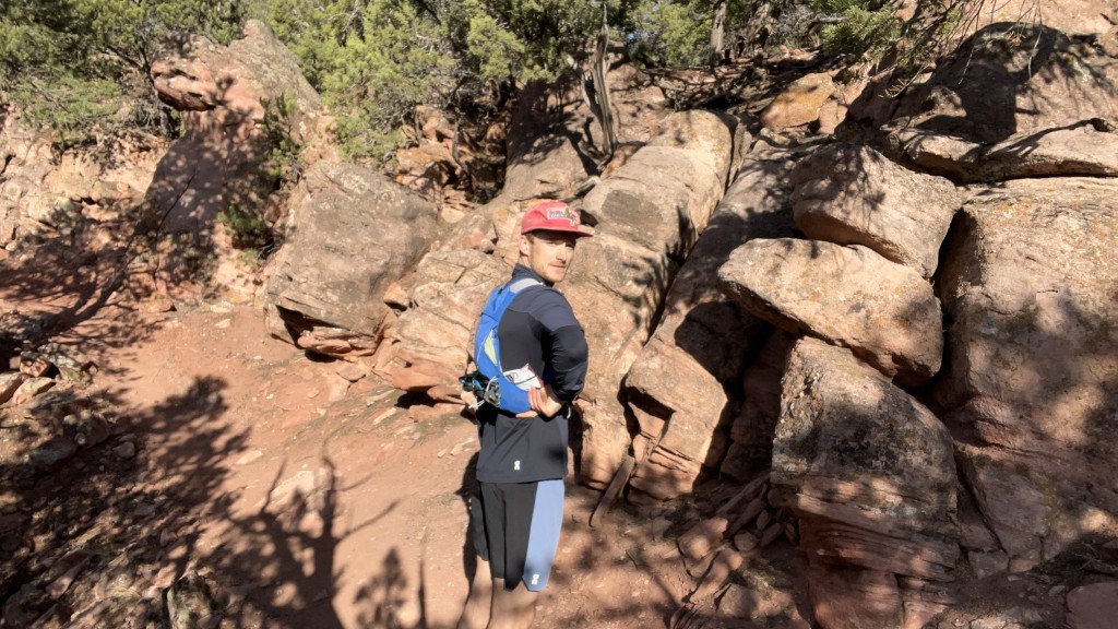 hydration pack for running - the kangaroo pocket is the most useful large capacity storage...