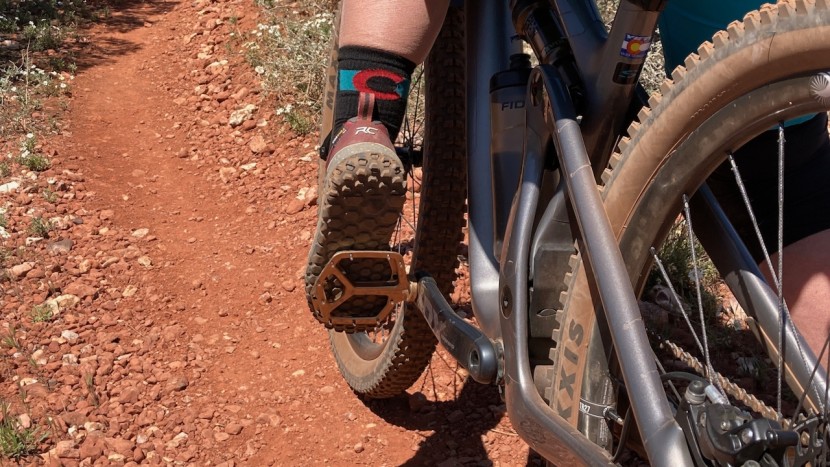 the max grip outsole grips a variety of pedals well, but the thick...