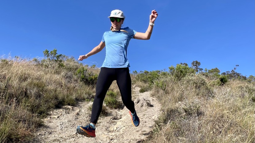 hoka speedgoat 5 for women - even with a thick stack height, we could feel out some trail...