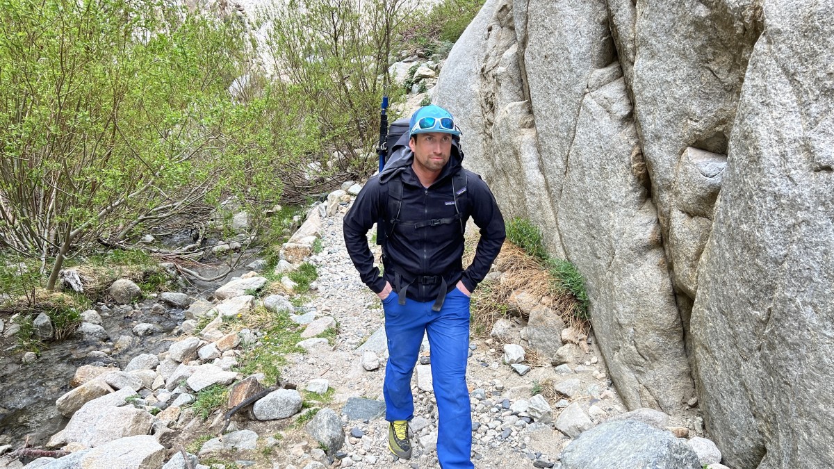 Patagonia Dirt Roamer Review (We did like this jacket for climbing, mainly because it was so comfortable and stretchy, but wearing a pack was a bit...)