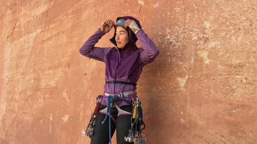 softshell jacket womens - helmet-compatible hoods are ideal for climbers, because you can take...