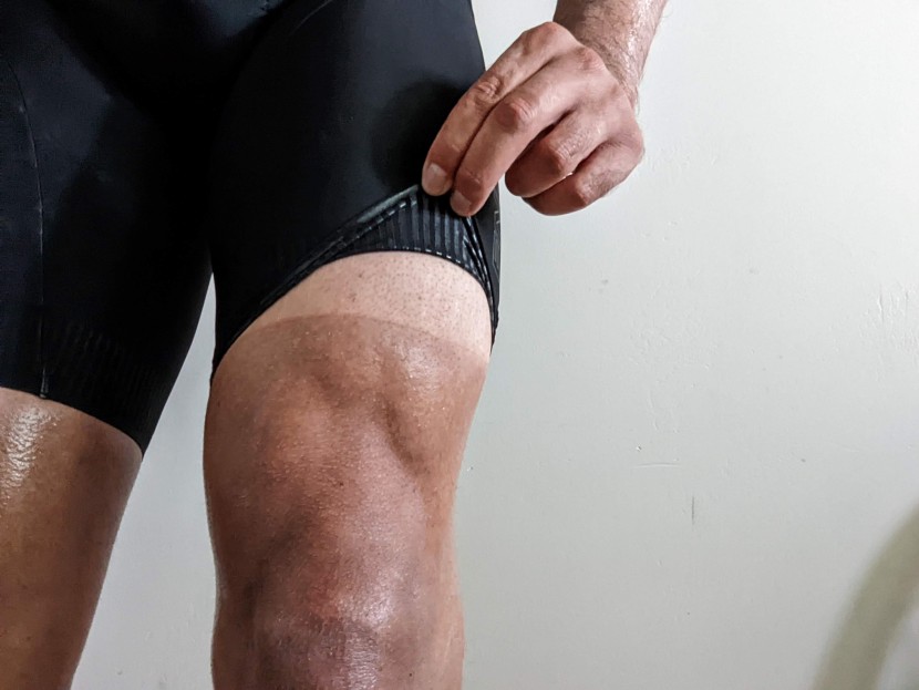 bike shorts - tough silicon grips make for sharp roadie tanlines.