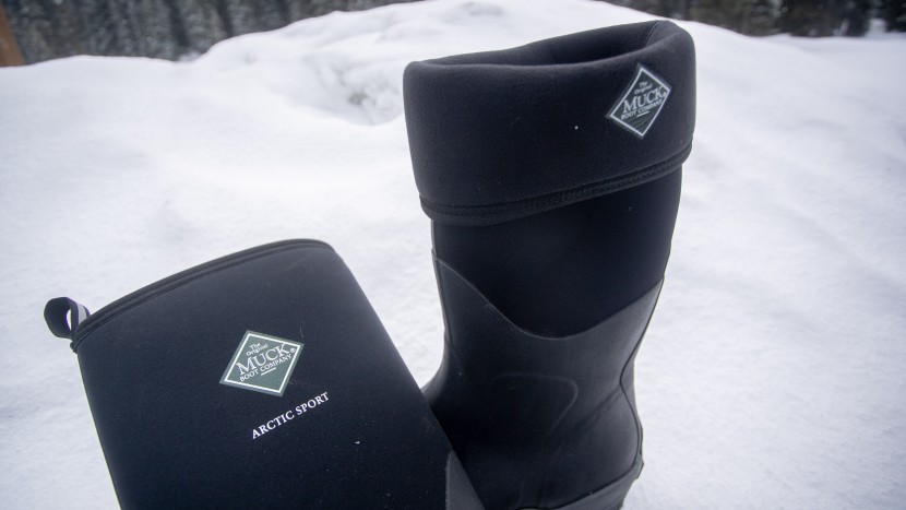the original muck boot company arctic sport - these fit snugly around our ankles and calves, and we could roll...