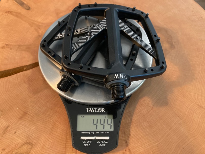 pnw loam pedal - these pedals come in at 444 grams for the pair.