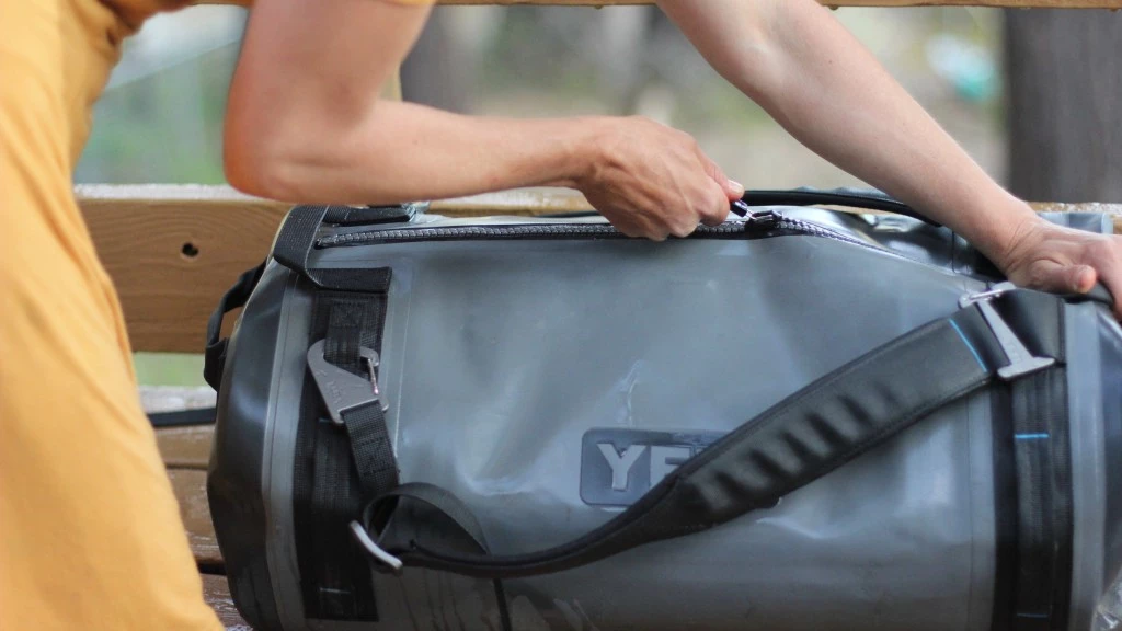 duffel bag - the quickness with which we could open and close this watertight bag...
