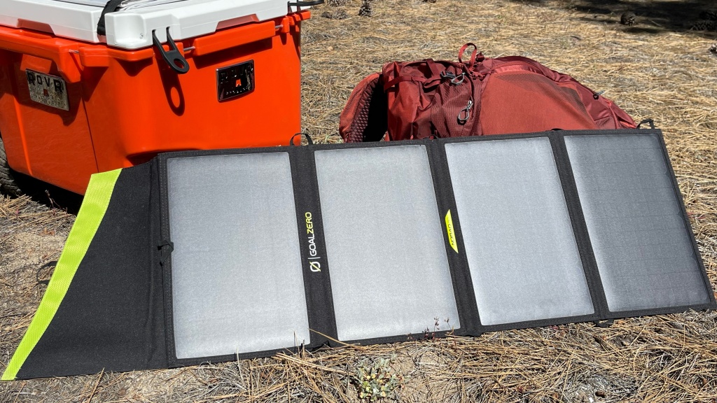 solar power bank - keeping base camp charged with only the sun.
