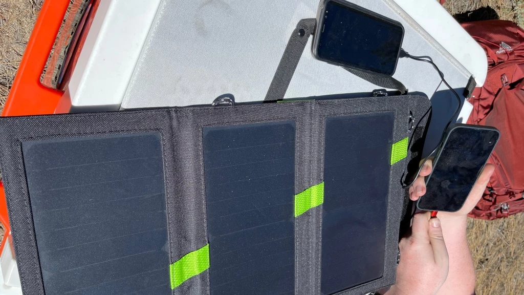 solar charger - many solar chargers have the capability to charge multiple devices...