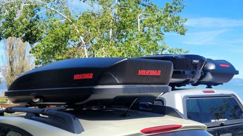 yakima rocketbox pro 14 - cargo boxes have come a long way since the boxy, rectangular options...