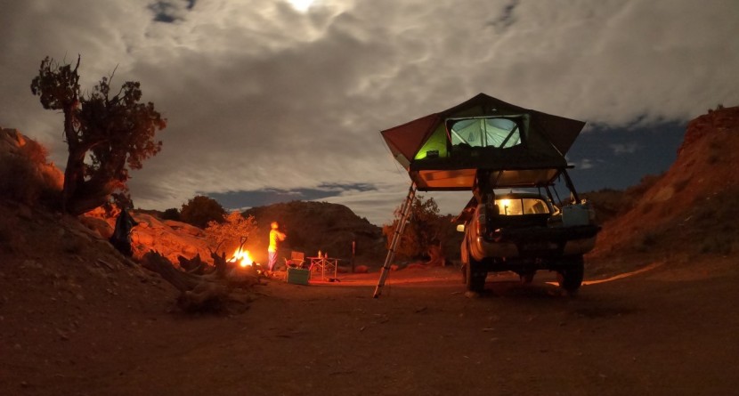 rooftop tent - the cvt bachelor is designed for two people but we wouldn&#039;t exactly...