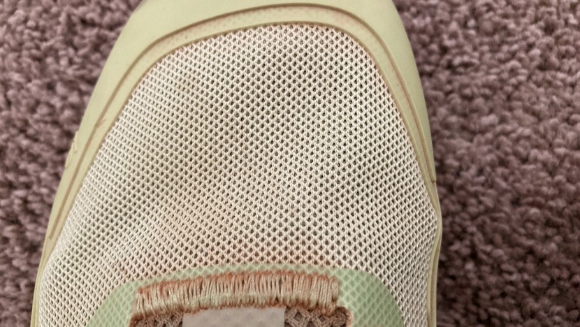 five ten trailcross clip-in women&#039;s - here you can see excess volume by the wavy-looking mesh upper.