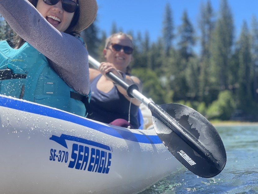 inflatable kayak - in it for the low-cost fun, not the high brow performance.