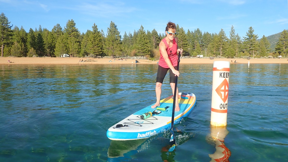 Badfish Flyweight Review (Paddlers can make quick turns due to the sleek design and three removeable fins.)