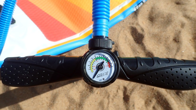 badfish flyweight - the dual action pump and hose allowed paddlers to inflate the board...