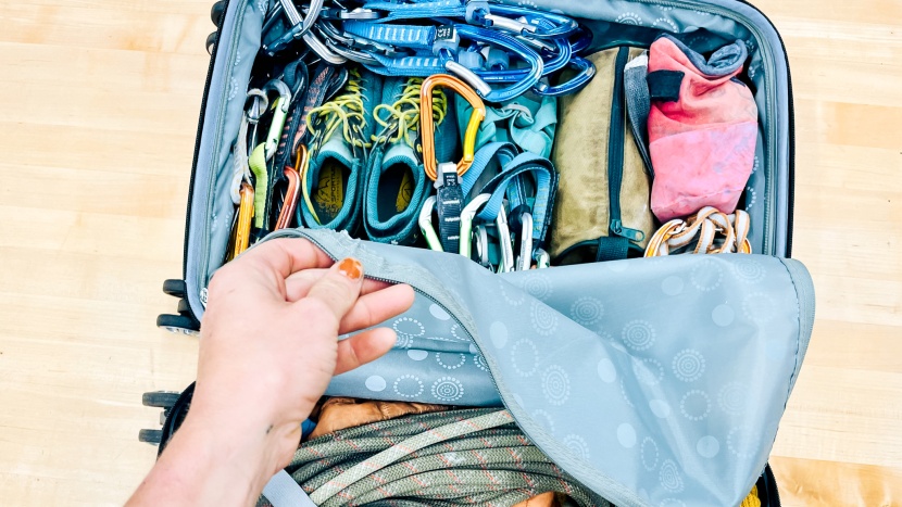 carry on luggage - an open-layout clam-shell design can be a real boon when packing...