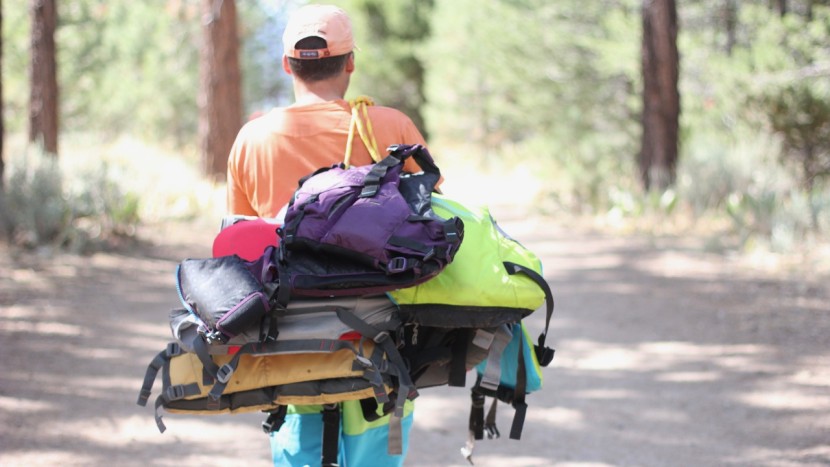life jacket - gearing up for a full day of pfd testing.
