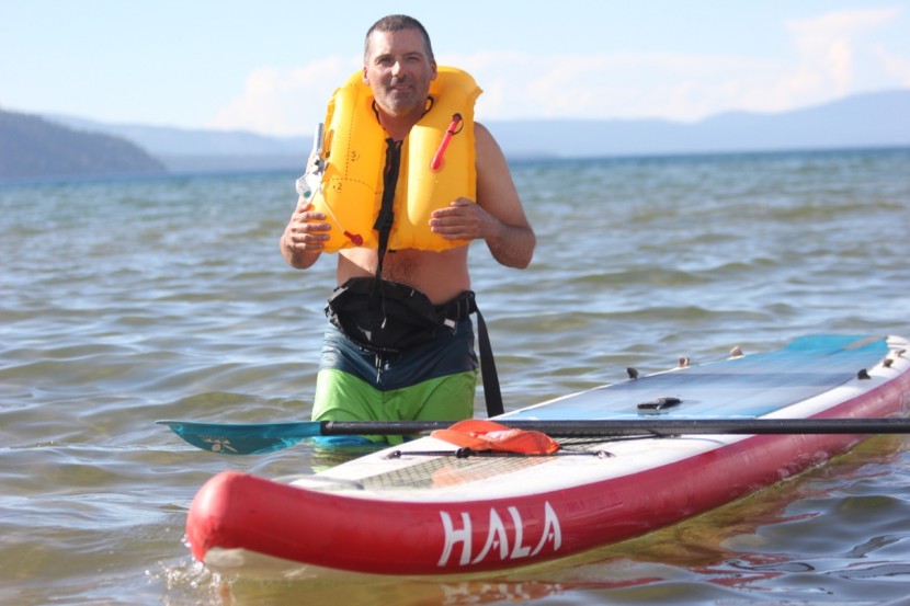 nrs zephyr - once inflated, the zephyr slides on over your head without any extra...