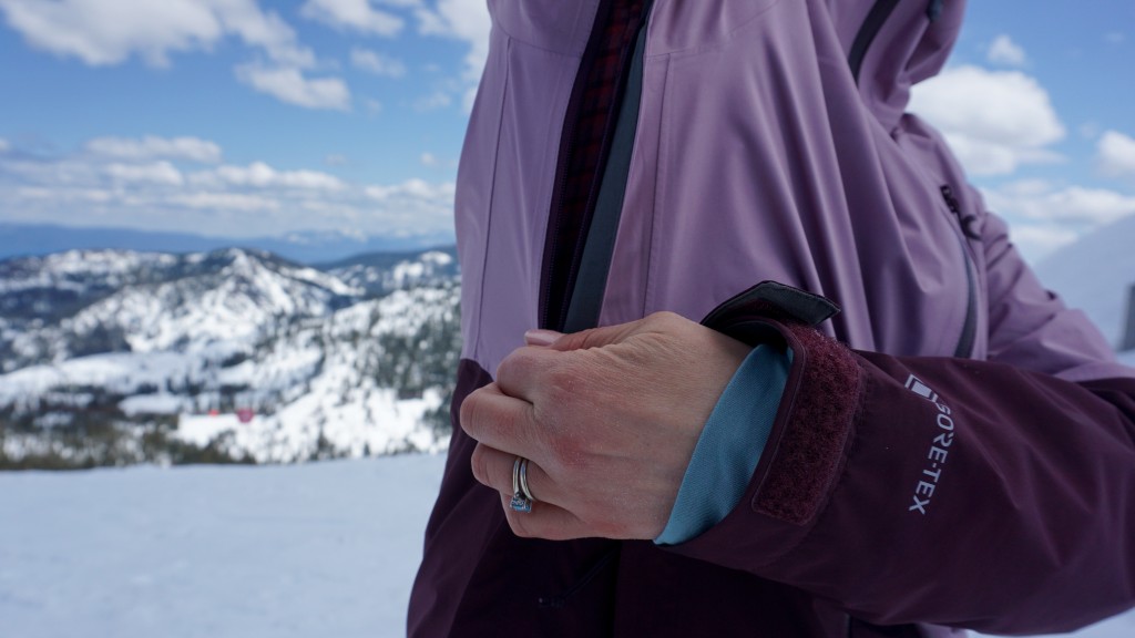 rain jacket womens - unzipping the massive vents on the outdoor research aspire ii while...