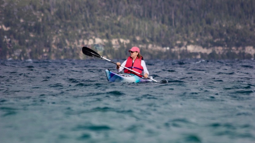 kayak - to help with tracking, the stratos has a skeg that can be dropped...