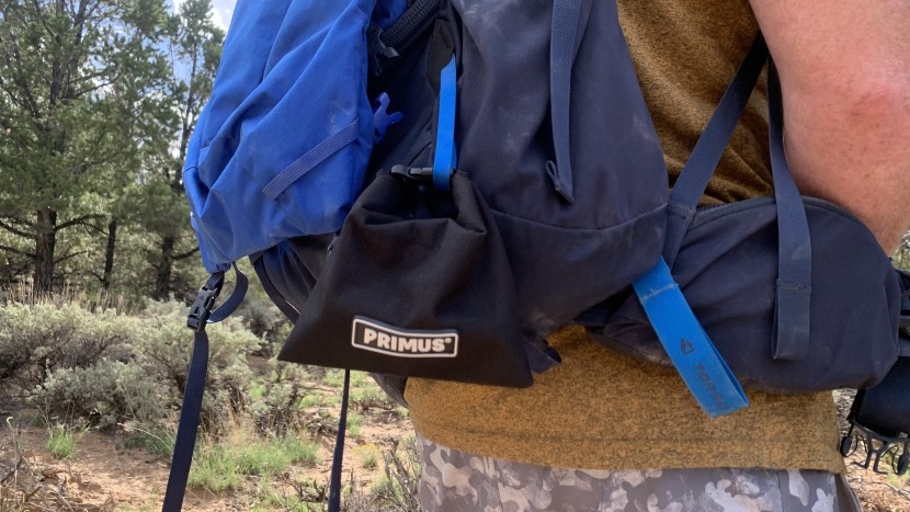 the primus micron includes a water-resistant pouch that easily clips...