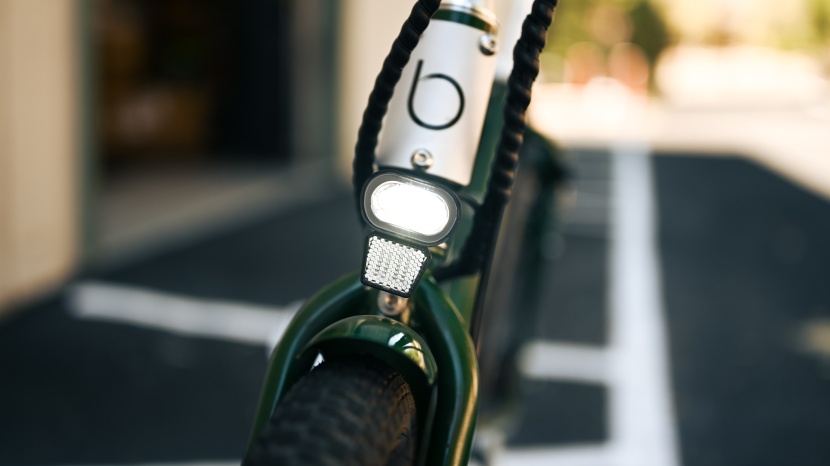 always-charged front and rear lights from the bike's battery gives...