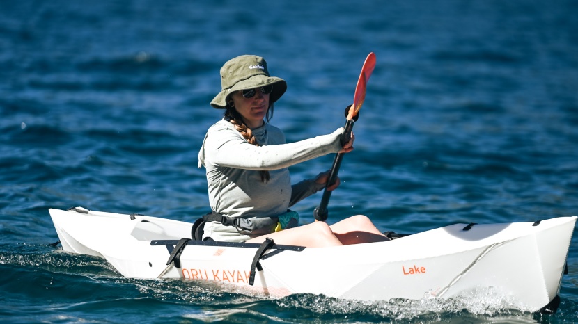 oru lake - this wide, flat-bottomed boat is stable and has plenty of space even...