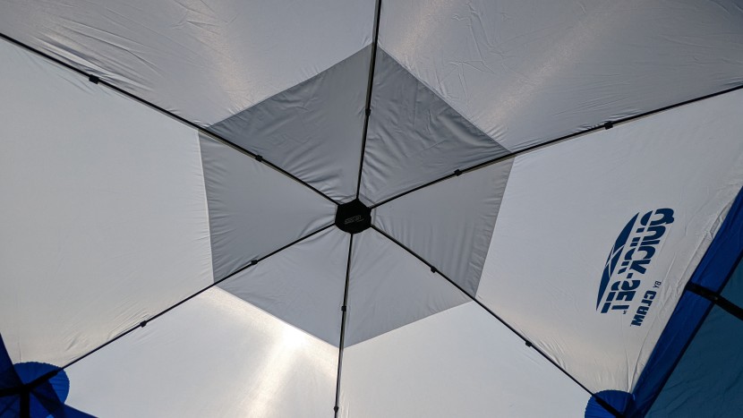 clam outdoors quick-set escape - the thick ceiling does a great job of keeping out sun. still, on...