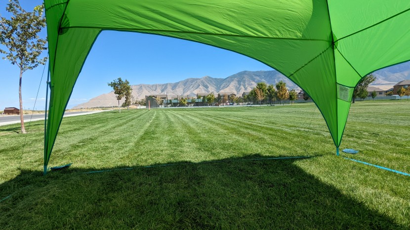 the tagalong's canopy sits lower and has longer valances, which do a...
