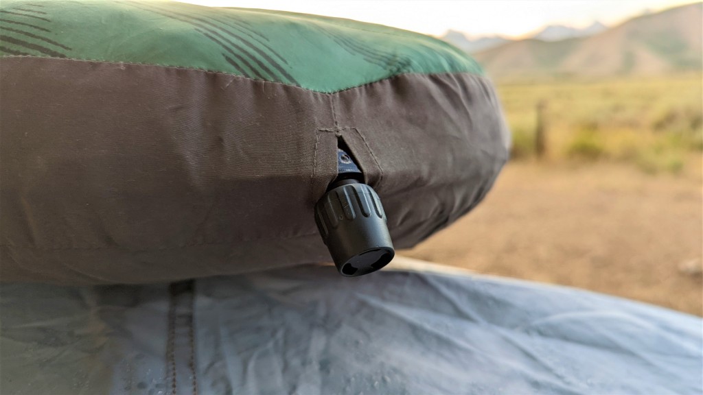 camping pillow - the air head down's quilted down top provides an extra amount of...