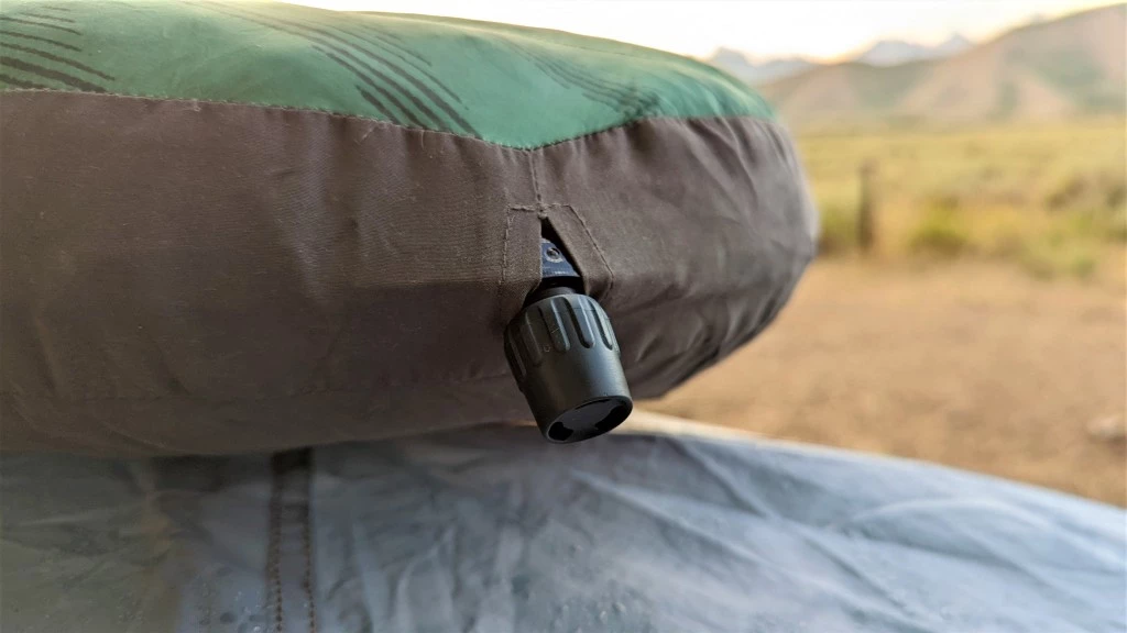 camping pillow - the air head down&#039;s quilted down top provides an extra amount of...