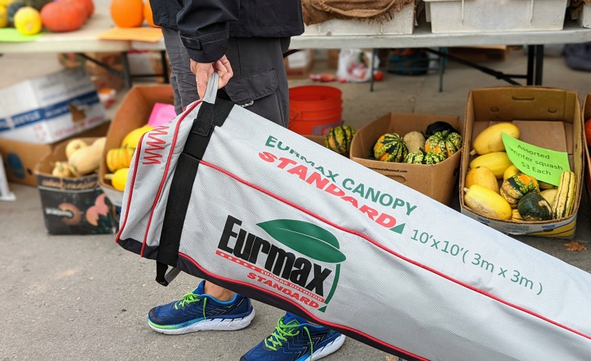 canopy tent - handle placement is key to roller bags and eurmax knocked the nail...