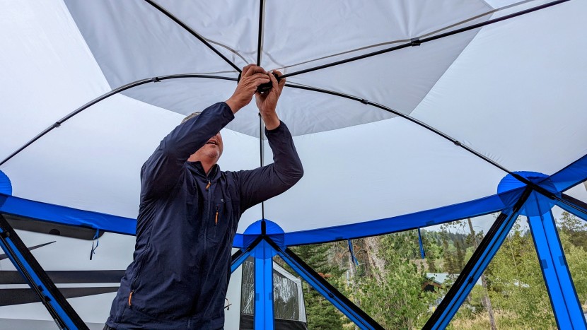 canopy tent - we were simply stunned to watch the clam outdoors quick-set escape...