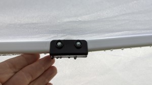 In heavy rain, this canopy does leak. Water seeps in through...