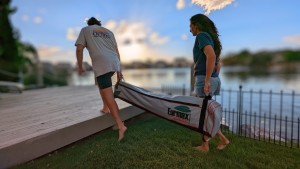 Two perfectly placed handles makes carrying this canopy a breeze.