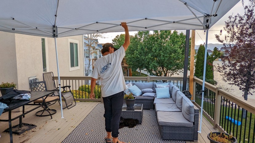 caravan canopy v-series - the caravan v-series is light enough for two people to easily pick...