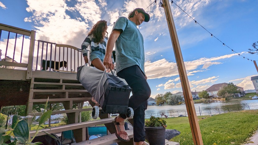 e-z up pyramid - when the roller bag isn&#039;t appropriate, the e-z up can be easily...