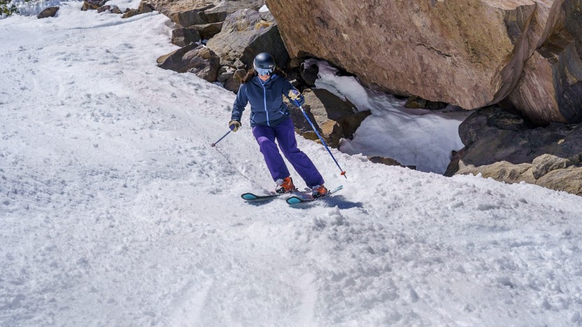 kastle fx96 w for women - the kastle feels a bit too lumbering to be at home in a mogul field.