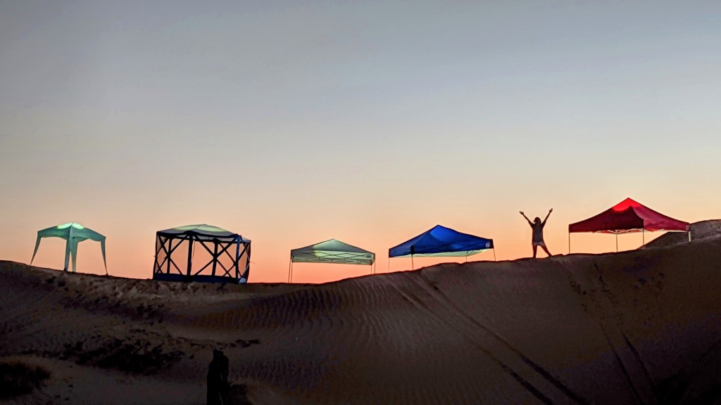 canopy tent - from beaches to campgrounds to sand dunes, we lugged these beasts...