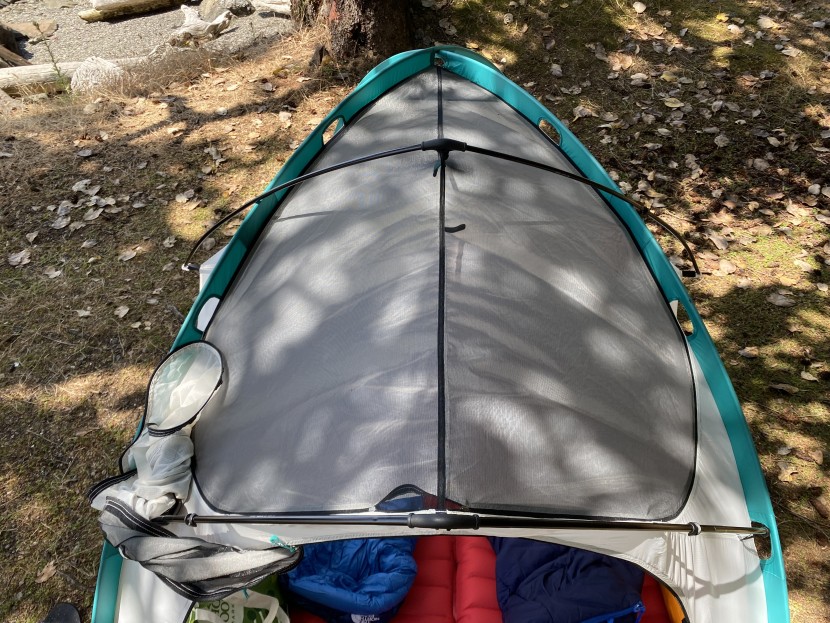 rei arete asl 2 - the arete features a huge zip mesh panel on the top of the tent that...