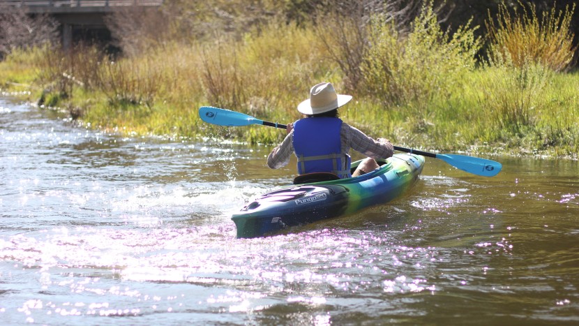 wilderness systems pungo 120 - turning a kayak in moving water is more challenging but the...