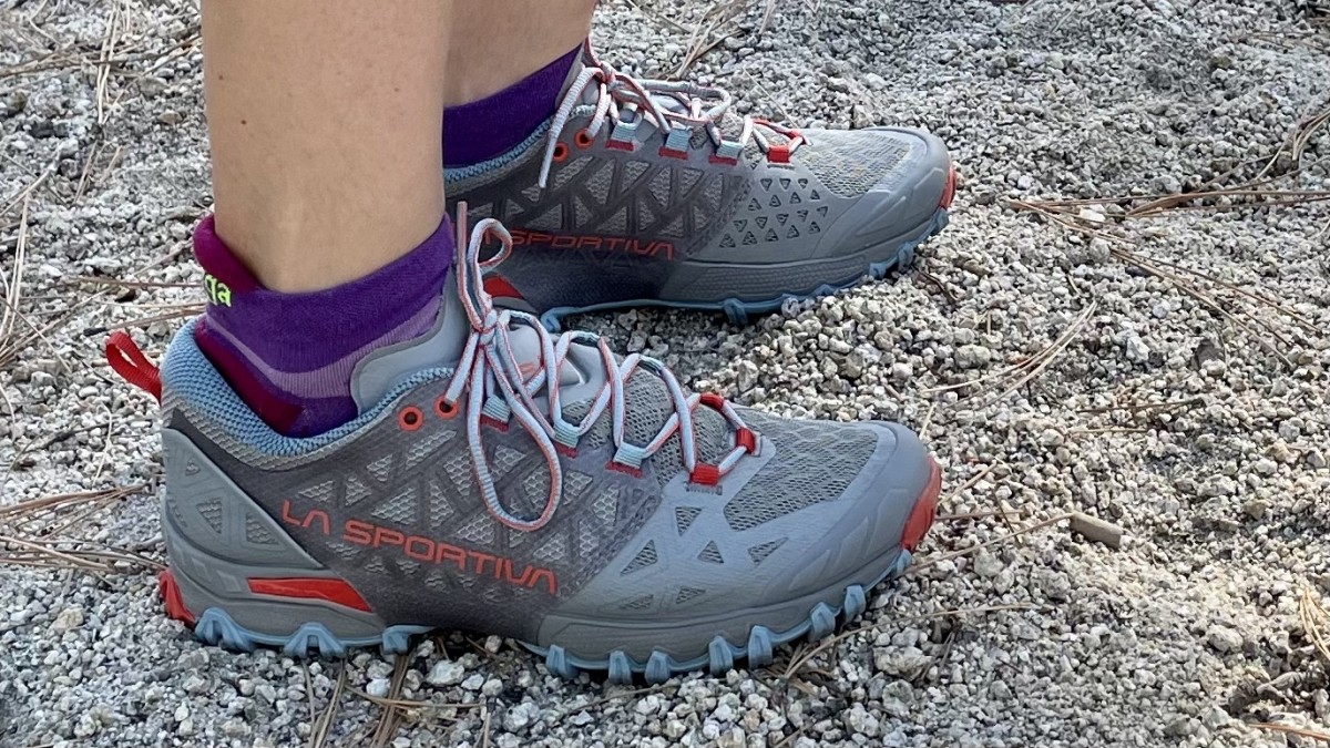 La Sportiva Bushido II - Women's Review (The rubber pattern atop the engineered mesh upper provides a strong fortress against sand and small rocks.)