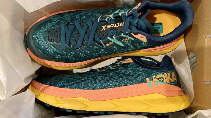 hoka tecton x trail for women - simply unboxing these shoes gave us a hint to how lightweight they...