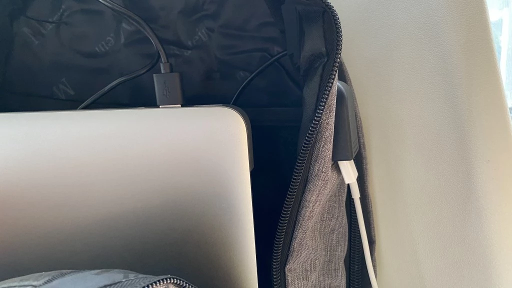 matein travel laptop backpack review - the external usb port is a unique feature for those who want to...