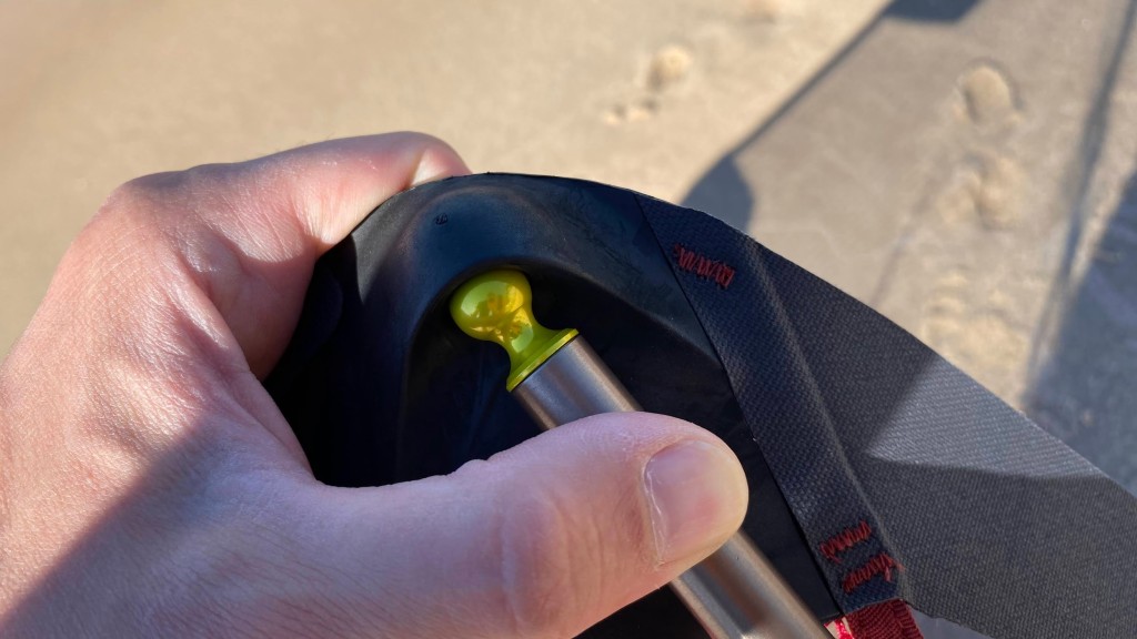 backpacking chair - the nemo moonlite has a unique ball and socket attachment system...